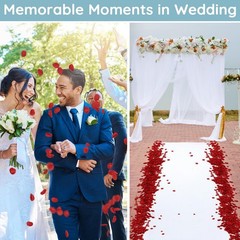 600 Pcs Realistic Red Rose Petals for Wedding Decor, Centerpieces, Aisle & Flowe