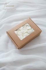500pcs Ivory Faux Silk Rose Petals for Wedding Decor, Aisle Scatter, Centerpiece