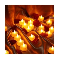 Rose Petals for Romantic Night for Her Set 24 Pieces Flameless Romantic Led C…