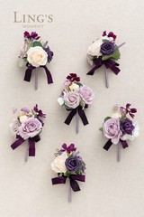Ling’s Moment Lilac Wedding Flowers Mini Bridesmaid Bouquets Set of 6 Light P…