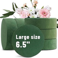 6 Packs Round Floral Foam Blocks,6.5In Dry Floral Foam for Artificial2236