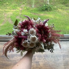 Beautiful Bridal Wedding Bouquet Budget Friendly Faux Florals White Pink Purple