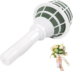 Lyellfe 12 Pack Flower Bouquet Holder, Wedding Bridal Bouquet Handle Holder for