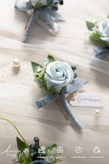 Wedding Decor Flowers, Dusty Blue & Light Blue