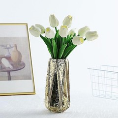10 WHITE 13″ FOAM TULIPS FLOWERS Single Stem Wedding Bouquets Home Centerpieces