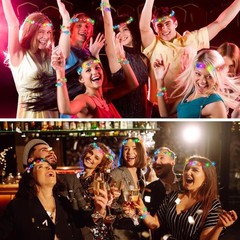 Enchanting 100 PCS Light Up Flower Crowns: Perfect for Parties & Celebrations