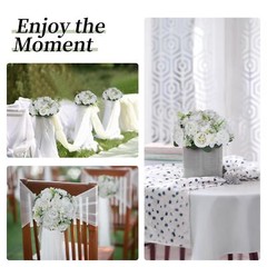 BLOSMON White Peony Flower Balls: 10pc 9.5 Inch Artificial Peonies Floral Arr…