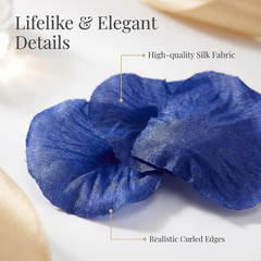 2200 PCS Royal Blue Artificial Rose Petals for Wedding | Royal blue fake rose…