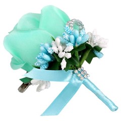 Set of 2 4 6 Wedding Corsages with Safety Pin Silk Ribbon Calla Lily Flowers
