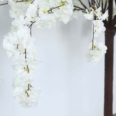 5 ft WHITE Artificial Cherry Blossom TREE Detachable Metal Base Party Decoration