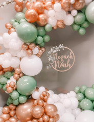Sage Green and Rose Gold Balloons, 24Pcs 12 Inch Sage Green White Metallic Rose