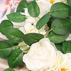 Bulk Rose Leaves Artificialery Fake Rose Flower Leaves for DIY 60pcs Green