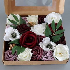 Flower Packaging Box Festival Gifts Storage Box with Clear Window for Women