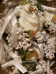 Wrist Corsage Boutonniere Set 12 / 6 Each Cream Ivory New Prom Wedding