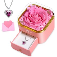 Mothers Day Flowers Roses Gifts for Mom – Preserved Real Blue 24 inches, PINK