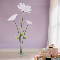Pink&Green Elegant Daisy Freestanding Giant Artificial Paper Flowers For Wedding