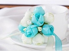 Set of 10 Gentle Artificial Flower Bracelet Bridesmaid Wedding Gift Rustic Wrist