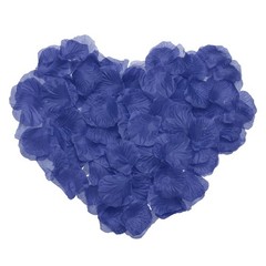 500pcs Artificial Rose Petals Fake Silk Flower Petals for Wedding, Dark Blue