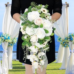 Wedding Bridal Bouquet Lightweight Bridal Hand Flower for Party Outdoor Home