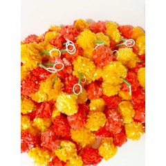 12 Pc Artificial Marigold Flower Garland Strings, 5 Ft Each, NEW