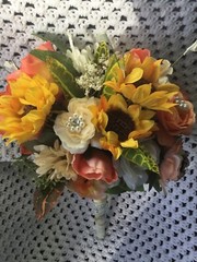 Sunflower wedding flowers package bridal bouquet decorations bouquets CORAL