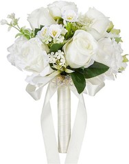 CYANLUX Wedding Bouquets for Bride Bridesmaid Bouquet Champagne White Rose