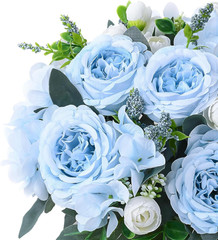 2 Packs Peonies Artificial Flowers, Blue Artificial Peonies, Silk Peonies Flo…