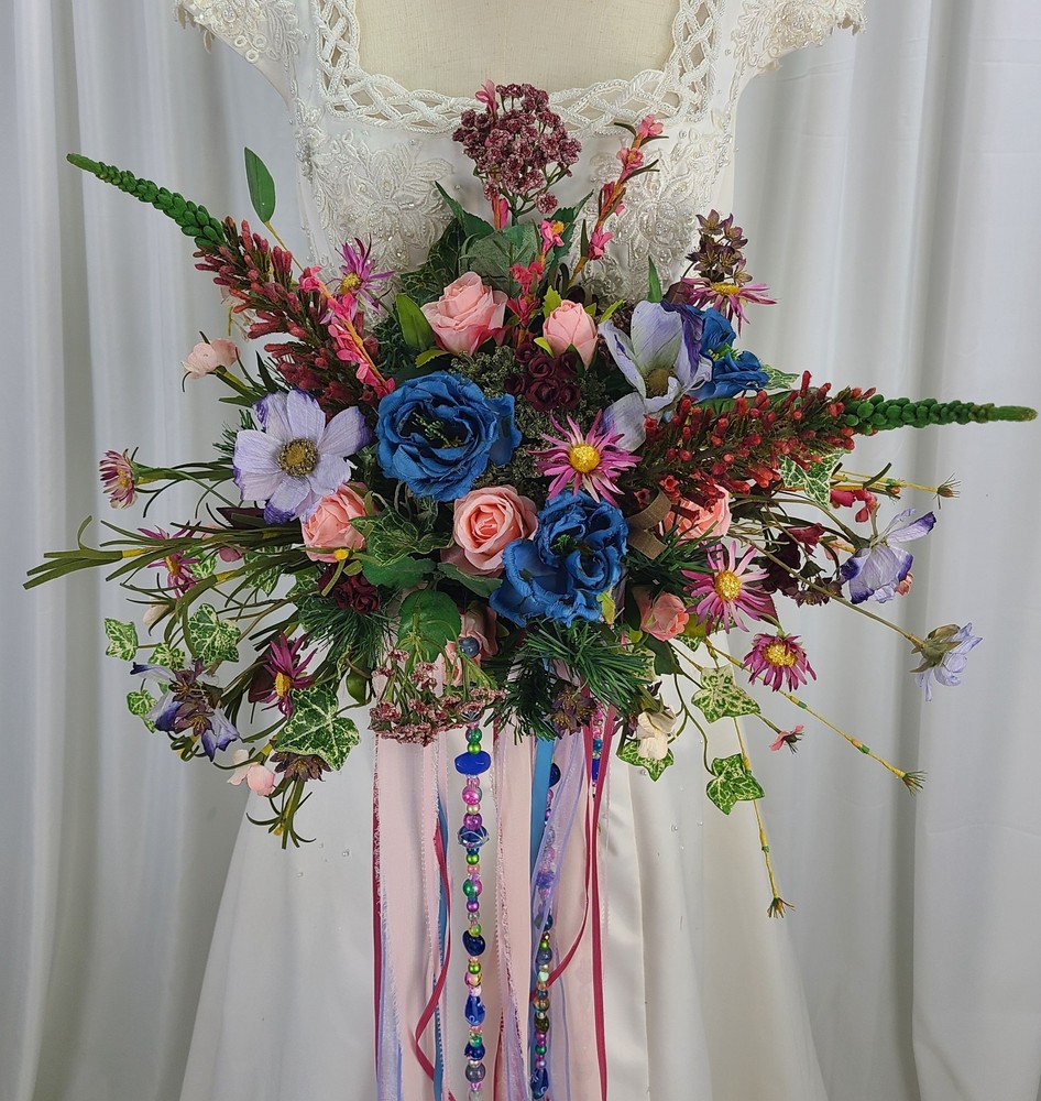 Bohemian Dreams Wildflower Faux Silk Wedding Bouquet