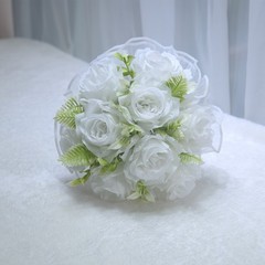 Artificial Faux Silk Rose Flower Wedding Party Decorations Holding Bride Bouquet