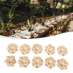 Supply Useful Hessian flower Rustic Vintage Wedding Accessory Jute Lace