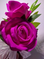Hand Made pin on Corsage and boutonniere Set