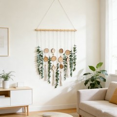 Artificial Eucalyptus Wall Hanging Fake Boho Wall Art Bedroom Kitchen Home Decor