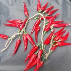 Artificial Pepper String, 5 Pack Simulation Large, Red Chili, 5pcs