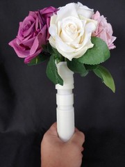 Unique bridal bouquet handle for sci-fi, cosplay, and themed weddings