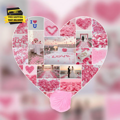 1000PCS Pink Rose Petals, Artificial Silk Flower Petals for Galentines Day Decor