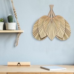 5 Pcs Natural Dried Palm Leaves 12″ Real Dried Palm Spears Bulk Boho Fans wit…