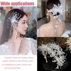 99feet Artificial Pearl Beads Garland for Christmas Tree Plastic Beaded Clear