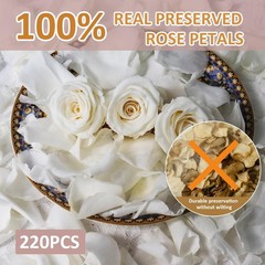 Dried Real White Rose Petals 2.1oz Freeze Preserved Flower Petals Valentine’s