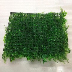 4 Green Artificial Fern and Boxwood Leaves Wall Backdrop Panels Wedding
