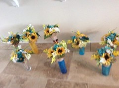 wedding Flowers Bridal Bouquet PKG u can Change colors 12 Bouquet
