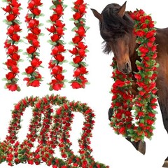 Thiccywoov 8 Pack 48ft Derby Horse Party Decorations Artificial Rose Vine