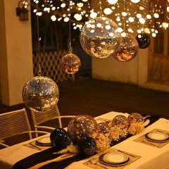 AplusChoice 8PCS Disco Ball Set 7″/12″/16″/20″/24″ Party Wedding Rose Gold