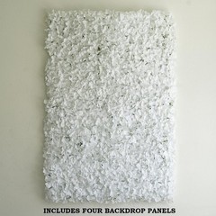 4 White Hydrangea Flowers Mat Wall Backdrop Panels Wedding Party Decorations