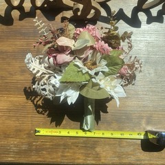 Bridal Wedding Bouquet Hand made Budget Friendly Faux Flowers White Pink Green