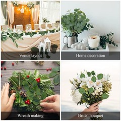 50 Mini Mini Eucalyptus Stems – 3.8″ Faux Eucalyptus Leaves