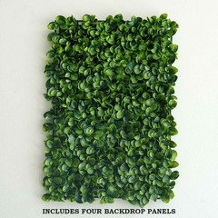 11 sq ft Green Large Boxwood Leaves 11UV Protected Wall Backdrop Panels Wedding