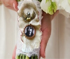 Wedding Bridal Bouquet Memorial Photo Charm Something Blue￼
