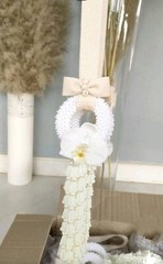 Pair Garland Hanging Artificial Orchid Wedding Ceremony Groom Bride Decor White