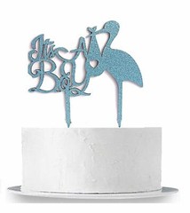 It’s A Boy / Girl Cake Topper, Glitter Wood Cake Topper, Baby Shower Cake Topper