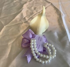 Real touch calla lily wrist corsage…custom made